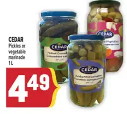 Marché Adonis CEDAR Pickles or vegetable marinade offer