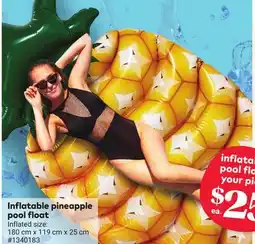Giant Tiger Inflatable pineapple pool float offer