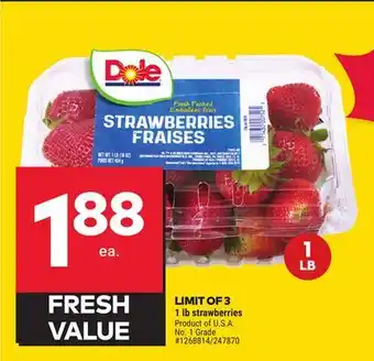 Giant Tiger 1 lb strawberries offer