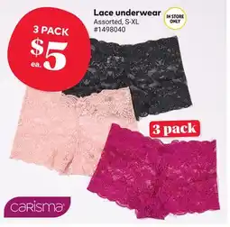 Giant Tiger Lace underwear offer