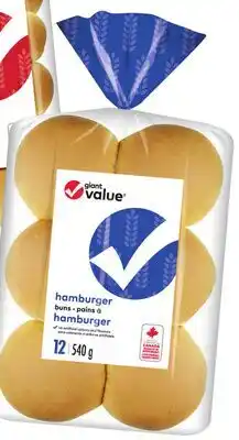 Giant Tiger Giant Value hamburger buns offer