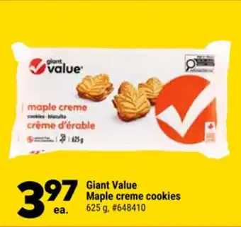 Giant Tiger Giant Value Maple creme cookies offer