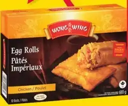 Giant Tiger Wong Wing frozen appetizers offer
