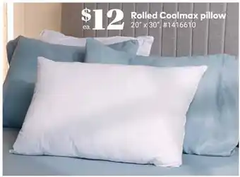 Giant Tiger Rolled Coolmax pillow offer
