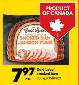 Giant Tiger Gold Label smoked ham offer