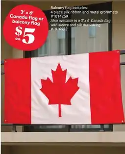 Giant Tiger Canada flag or balcony flag offer