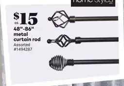 Giant Tiger 48-86 metal curtain rod offer