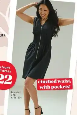 Giant Tiger zip front midi dress offer
