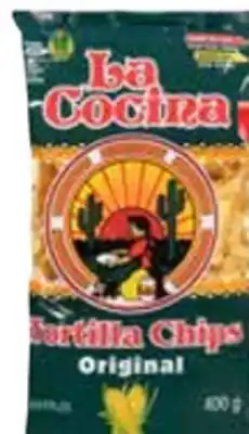 Giant Tiger La Cocina tortilla chips offer