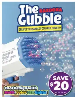 Showcase The Bazooka Gubble LED Bubble Gun offer