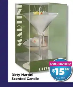 Showcase Dirty Martini Scented Candle offer