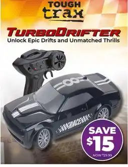 Showcase Tough Trax TurboDrifter: Mini RC Drift Car Black offer