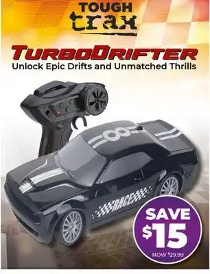 Showcase Tough Trax TurboDrifter: Mini RC Drift Car Black offer