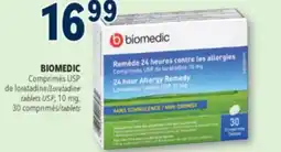 Familiprix BIOMEDIC Loratadine tablets USP, 10 mg, 30 tablets offer