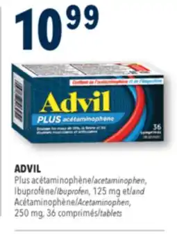 Familiprix ADVIL Plus acetaminophen, Ibuprofen, 125 mg and Acetaminophen, 250 mg, 36 tablets offer