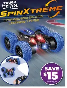 Showcase Tough Trax SPINXTREME Remote Control Spinning Stunt Car offer