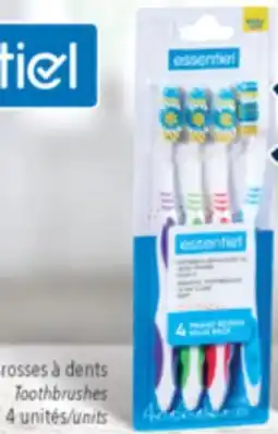 Familiprix ESSENTIEL, Toothbrushes, 4 units offer