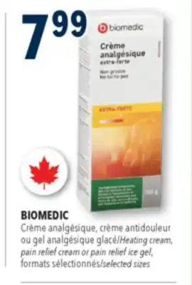 Familiprix BIOMEDIC Heating cream, pain relief cream or pain relief ice gel, selected sizes offer