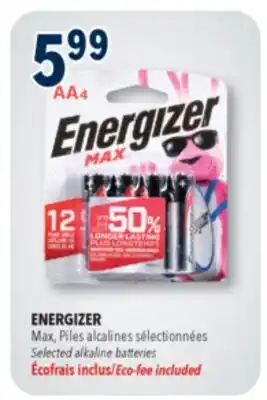 Familiprix ENERGIZER Selected alkaline batteries offer