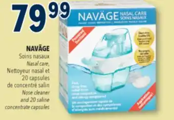 Familiprix NAVÄGE, Nasal care, Nose cleaner and 20 saline concentrate capsules offer