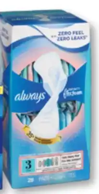 Familiprix ALWAYS, Selected pads offer
