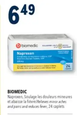 Familiprix BIOMEDIC, Relieves minor aches and pains and reduces fever, 24 caplets offer