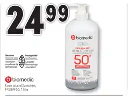 Familiprix BIOMEDIC, Sunscreen, SPF 50, 1 litre offer