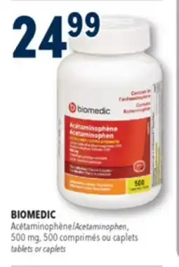 Familiprix Biomedic extra strength acetaminophen tablets for adults 500un offer