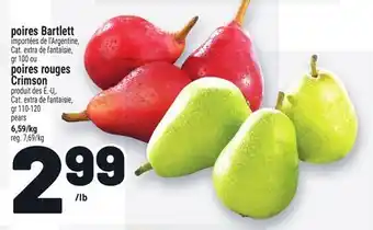 Metro POIRES BARTLETT | PEARS offer