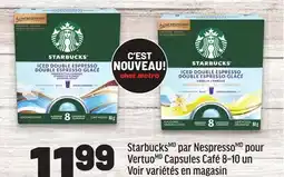 Metro STARBUCKS PAR NESPRESSO POUR VERTUO CAPSULES CAFÉ offer