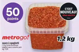 Metro SAUCE À SPAGHETTI | SPAGHETTI SAUCE, ECONOMIC PACK offer