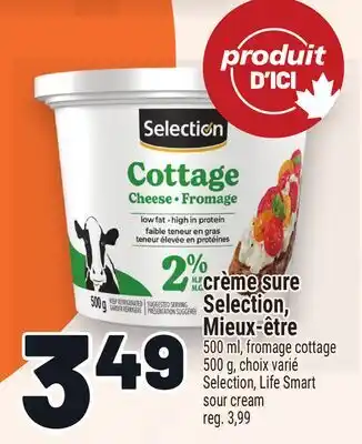Metro CRÈME SURE SELECTION, MIEUX‑ÊTRE | SELECTION, LIFE SMART SOUR CREAM offer