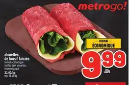 Metro ALOUETTES DE BOEUF FARCIES | STUFFED BEEF ALOUETTES offer