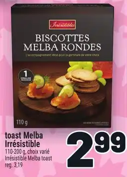 Metro TOAST MELBA IRRÉSISTIBLE | IRRÉSISTIBLE MELBA TOAST offer