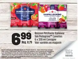 Metro BOISSON PÉTILLANTE ITALIENNE SAN PELLEGRINO CANETTES offer