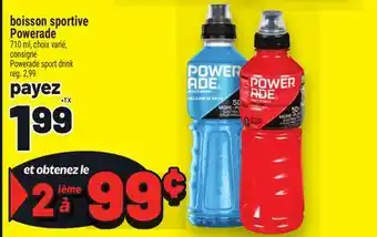 Metro BOISSON SPORTIVE POWERADE | POWERADE SPORT DRINK offer