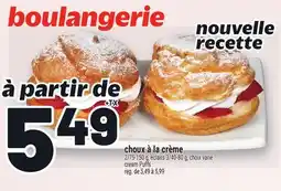 Metro CHOUX À LA CRÈME | CREAM PUFFS offer