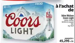 Metro BIÈRE MOLSON COORS LIGHT | BEER offer