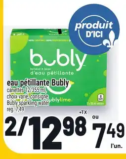 Metro EAU PÉTILLANTE BUBLY | BUBLY SPARKLING WATER offer