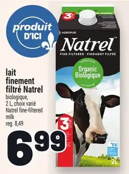 Metro LAIT FINEMENT FILTRÉ NATREL | NATREL FINE-FILTERED MILK offer
