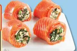 IGA C'EST PRÊT! À CUIRE FRESH STUFFED ATLANTIC SALMON ROLLS OR TOURNEDOS offer