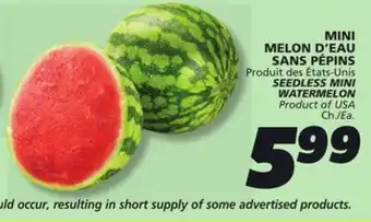 IGA SEEDLESS MINI WATERMELON offer