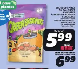 IGA GREENBROTHERS FROZEN PLANT-BASED PIZZA SAUCER OR CORNDOGS offer