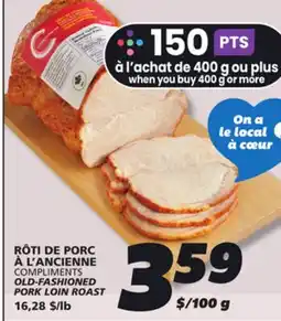 IGA COMPLIMENTS OLD-FASHIONED PORK LOIN ROAST offer