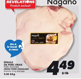IGA FRESH PORK SHOULDER offer
