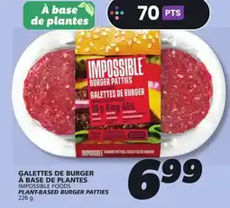 IGA IMPOSSIBLE FOODS PLANT-BASED BURGER PATTIES offer