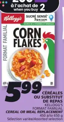 IGA KELLOGG'S FORMAT FAMILIAL CEREAL OR MEAL REPLACEMENT offer