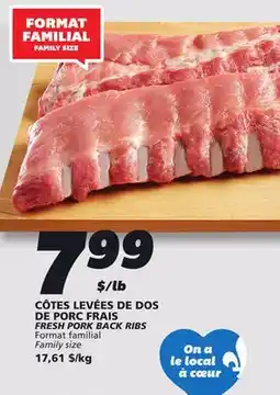 IGA FRESH PORK BACK RIBS offer