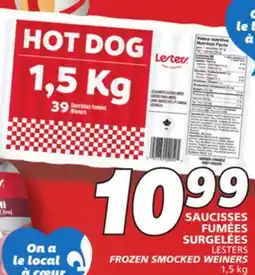 IGA LESTERS FROZEN SMOCKED WEINERS offer