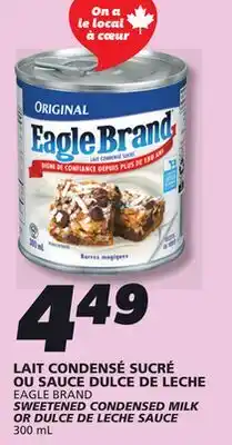 IGA EAGLE BRAND SWEETENED CONDENSED MILK OR DULCE DE LECHE SAUCE offer